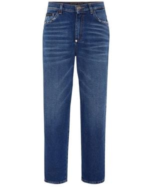 Philipp Plein Mom Fit Jeans - Blauw