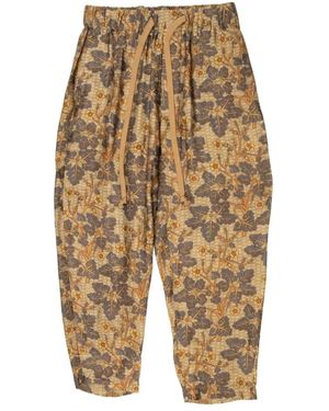 Uma Wang Broeken ,Veelkleurig ,Wijde Broek - Naturel