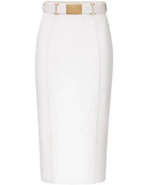 Elisabetta Franchi Pencil Skirts - Blanco