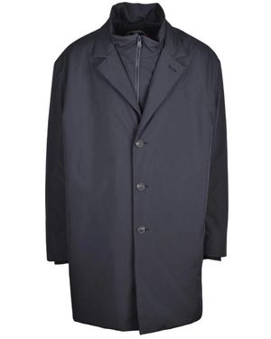 Save The Duck Gewatteerde Jas Met Knoopsluiting - Blauw