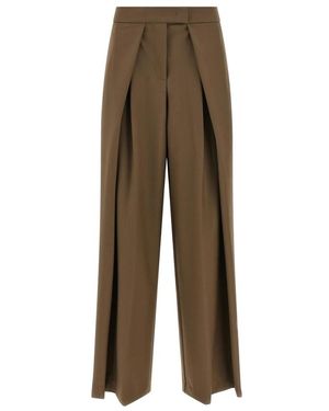 Nude Wide Trousers - Vert