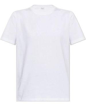 Balmain Baumwoll-T-Shirt Mit Logo - Weiß