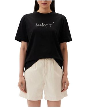Iceberg Tops ,Zwart ,Katoen Milano T-Shirt