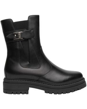 Nero Giardini Schoenen ,Zwart ,Leer Chelsea Enkellaars