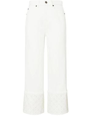 Tory Burch Cropped Jeans - White