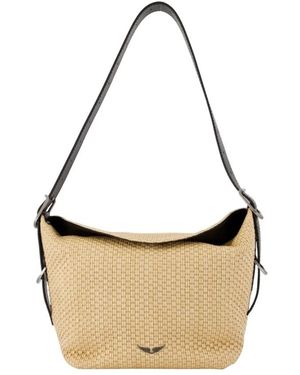 Zadig & Voltaire Baumwoll Schultertasche - Braun