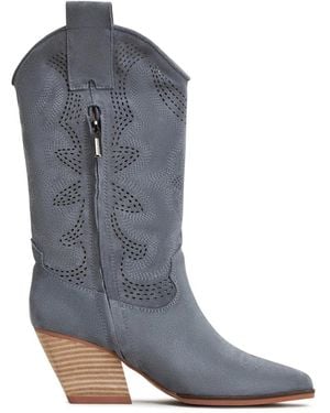 CESARE GASPARI Suede cowboy boots mariana - grey - Grau