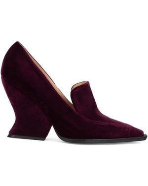 Alberta Ferretti Schoenen ,Paars ,Polyester Sculpture Hiel Pumps