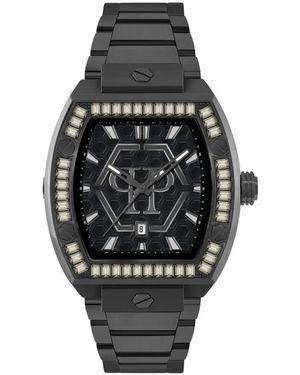 Philipp Plein Hexagon Phantom Crystal Uhr - Schwarz