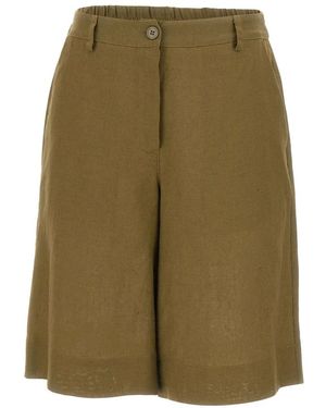Kaos Korte Broeken ,Groen ,Linnen Linnen Bermuda Shorts
