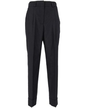 Peserico Broeken ,Blauw ,Rechte Broek - Zwart