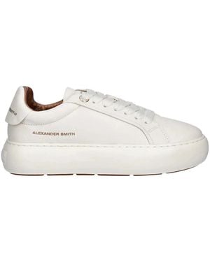 Alexander Smith Soho Leren Sneakers - Wit