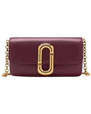 Marc Jacobs Tassen ,Rood ,Leer The Scene Wallet On Chain - Paars