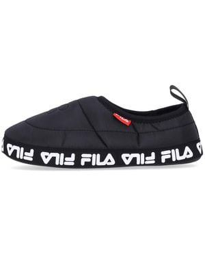 Fila Schwarzer Niedriger Slip-On-Schuh Mit Microfleece-Futter - Blau