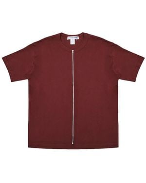 Comme des Garçons Zipper Crew Neck T-Shirt - Rood