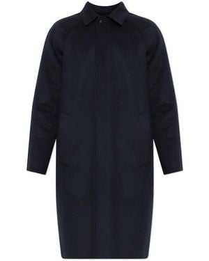 Kiton Kaschmir-Mantel Mit Einzelschlitz - Blau