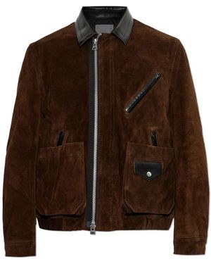 Sacai Suède Jas - Bruin