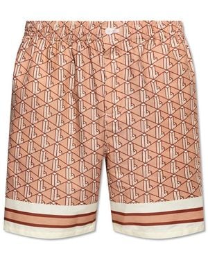 Lacoste Shorts Mit Monogramm - Rot