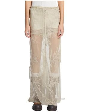 Ann Demeulemeester Sheila Long Bias Skirt - Natural