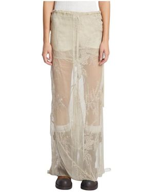 Ann Demeulemeester Sheila Long Bias Skirt - Naturel