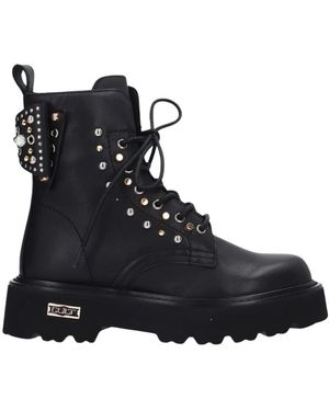 Cult Schoenen ,Zwart ,Leer Slash 4822 Mid