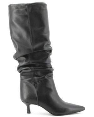 GISÉL MOIRÉ High Boots - Zwart