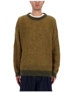 YMC Baumwollstrickpullover Mit Rundhalsausschnitt - Grün