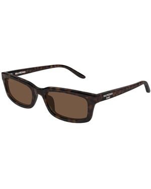 Balenciaga Rechteckige Sonnenbrille - Braun