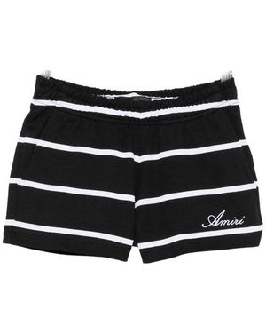 Amiri Striped Sweatshort - Zwart