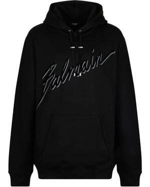 Balmain Hoodies - Negro