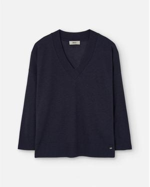 Herno V-Neck Truien - Blauw