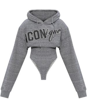 DSquared² Hooded Bodysuit - Grau