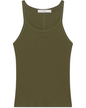 IRO Grünes Geripptes Tanktop Palissa