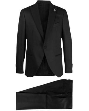 Lardini Single Breasted Suits - Zwart