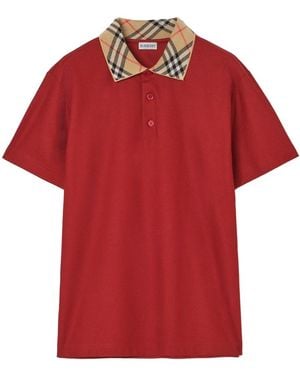 Burberry Polo Shirts - Rosso