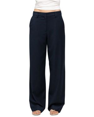 GUAJA. Broeken ,Blauw ,Linnen Elise Wide-Leg Linnen Broek
