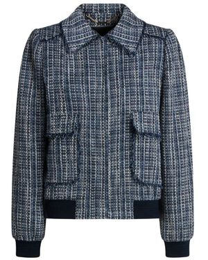 Kiton Jassen ,Blauw ,Katoen Tailored Cotton Jacket