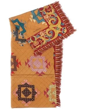 Pierre Louis Mascia Accessoires ,Veelkleurig ,Aloeuw Sjaal - Oranje