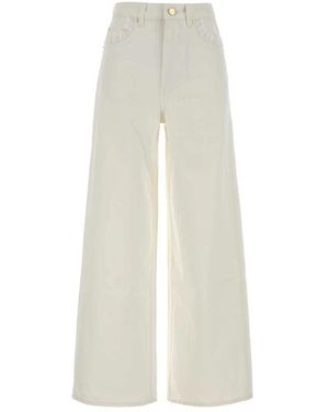 Ganni Wide Jeans - White