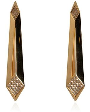 Versace Blade Kristallen Oorbellen - Wit