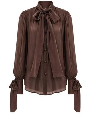 ACTUALEE Blouses - Brown