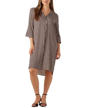 Dea Kudibal Kleedjes ,Veelkleurig ,Kleurrijke Mini Jurk Voor Herfst/Winter - Bruin