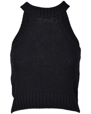 Wild Cashmere Round-Neck Knitwear - Nero