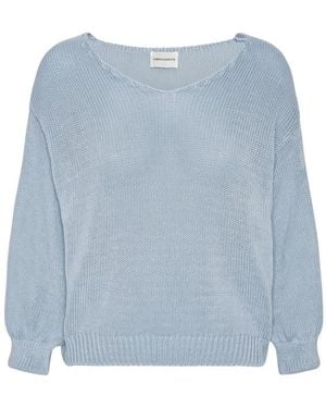 American Dreams V-Neck Knitwear - Azul