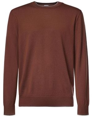 Eleventy Round-Neck Knitwear - Marrón