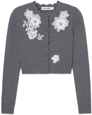 Self-Portrait Aw26-150C Cardigan - Grau