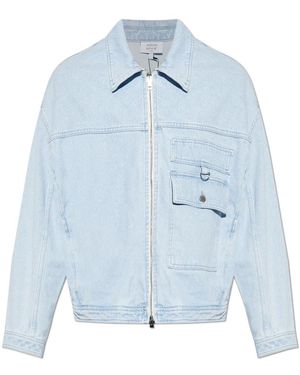 Maison Kitsuné Zipped Denim Jacket - Blauw