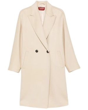 Max Mara Double-Breasted Coats - Neutro