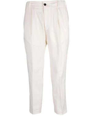 Michael Coal Cropped Trousers - Natural