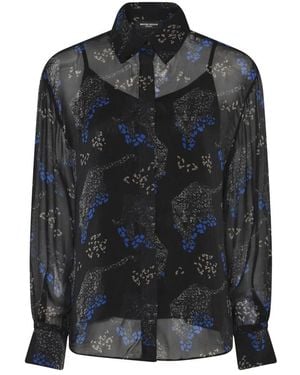 Bruuns Bazaar Leopardenmuster Hemd Mit Klassischem Kragen - Schwarz